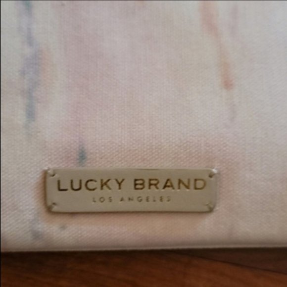 LUCKY BRAND 2-in-1 Convertible Leather Canvas Macademia NWT - Picture 6 of 8